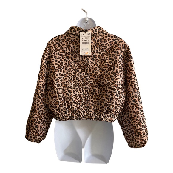 ZARA CHEETAH PRINTED BOMBER - Picture 3 of 5
